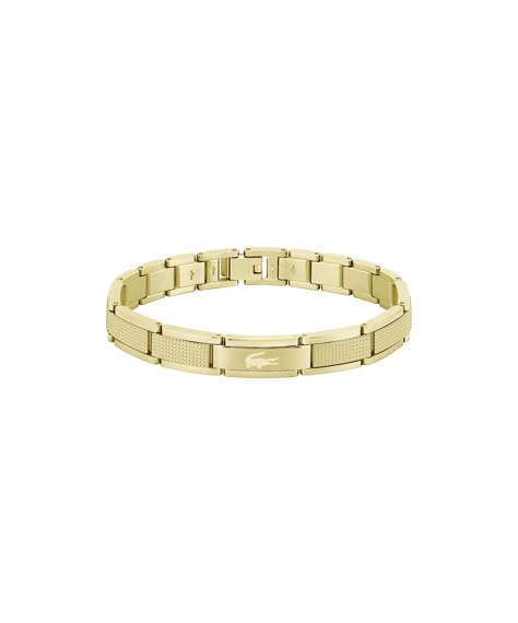 Lacoste Men's STENCIL Collection Link Bracelet Yellow gold - 2040219 Lacoste Bracelet Men, Lacoste Bracelet, Polo Lacoste, Lacoste Polo Shirts, Mens Gold Bracelets, Lacoste Men, Gifts For Your Boyfriend, Mens Gold, Stainless Steel Bracelet