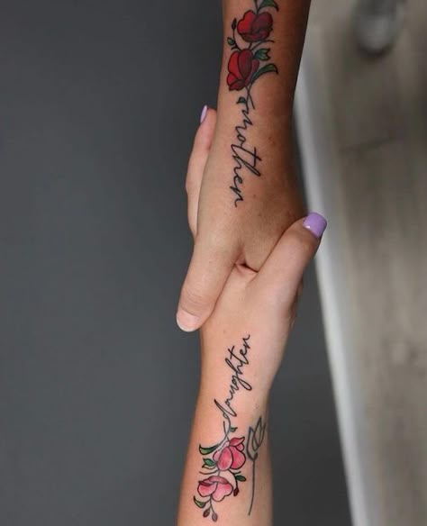 Matching Tattoos With Mom, Tattoos With Mom, Mom And Daughter Tattoo, Mom Daughter Tattoo, Mother And Daughter Tattoo, Mum And Daughter Tattoo, Mother Daughter Tats, Mother And Daughter Tattoos, Mommy Daughter Tattoos