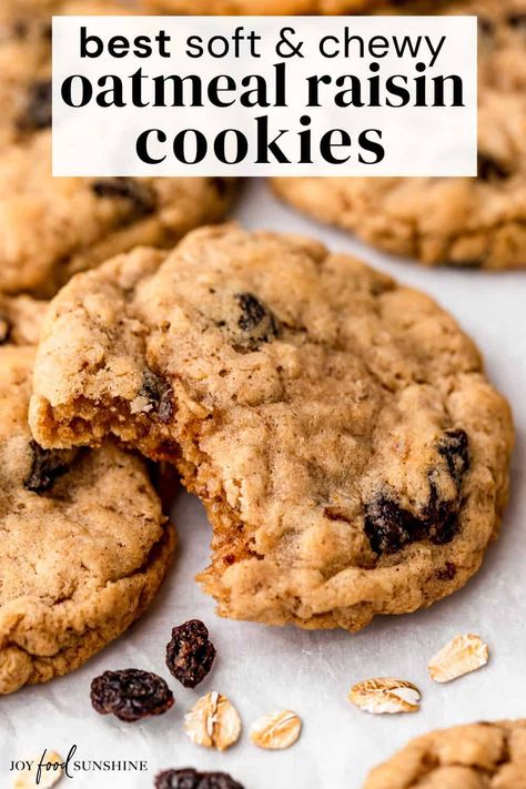 Best Oatmeal Raisin Cookies Soft Chewy Oatmeal Raisin Cookies, Soft Oatmeal Raisin Cookies, Cookies Oatmeal Raisin, Easy Oatmeal Raisin Cookies, Cookie Recipes Oatmeal, Oatmeal Raisin Cookie Recipe, Girls Luncheon, Chewy Oatmeal Raisin Cookies, Best Oatmeal Raisin Cookies