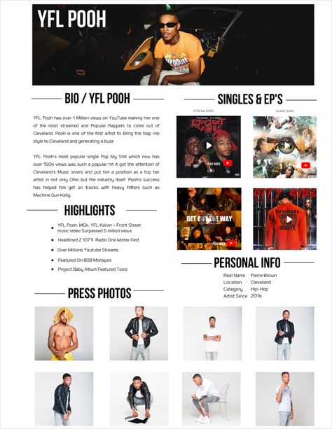 This 2-page electronic press kit template for bands, singers, and musicians is the perfect way to professionally introduce yourself to venues, festivals, press, and promotors ready to land the gig of your dreams! Electronic Press Kit Musicians, Electronic Press Kit Design, Press Release Design, Music Press Kit, Dj Press Kit, Press Kit Design, Press Kit Template, Electronic Press Kit, Press Kits