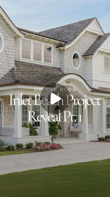 Bria Hammel Interiors on Instagram: "We are so excited to reveal Pt. 1 of our Inlet Beach Project on the blog today. This new construction project located in the idilic 30A is a true oasis filled with unique architectural details, coastal and southern charm and so much more! Head to the link in our bio or comment “Part 1” to have the blog link sent directly to your inbox! ☀️ #bhilivebeautifully 

#briahammelinteriors #briahammel #inletbeach #inletbeachproject #30a #florida #newconstruction #homerenovation #30aflorida #coastal #southern #blog #newproject #projectreveal #interiordesign #interiordesigner 
Bria Hammel Interiors, Inlet Beach Florida, 30A, Mew Construction, New Project, Interior Designer, Coastal, Southern" Florida Dream Home, Bria Hammel Interiors, 30a Homes Exterior, Beach House Architecture, Southern Coastal Homes Interiors, Florida Homes Exterior Stucco, 30a Architecture, Building A House In Florida, Old Florida Homes Exterior