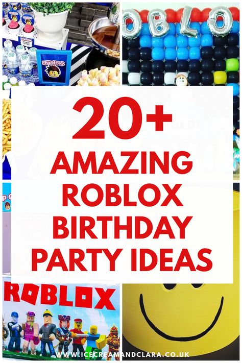 DIY creative Roblox birthday party ideas Roblox Party Games For Boys, Roblox Birthday Party Game Ideas, Roblox Craft Ideas, Roblox Party Games Ideas, Roblox Diy Crafts, Roblox Birthday Party Ideas Diy, Roblox Birthday Party Games, Roblox Bday Party Ideas, Roblox Party Games