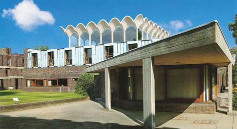 Building Fitzwilliam College 1963-2013.  An architectural journey.  open daily 9-5.  Chapel Crypt.  Free.  £0.  Ends 11 oct 2013. Fitzwilliam College, Cambridge by Denys Lasdun Fitzwilliam College Cambridge, Cambridge College, Architectural Association, Architecture Competition, University Architecture, Modernist Architects, Ludwig Mies Van Der Rohe, Cambridge University, Mies Van Der Rohe