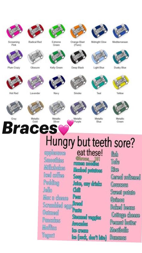 Perfect Teeth Braces, Dental Braces Colors, Green Braces, Braces Food, Cute Braces Colors, Braces Tips, Getting Braces, Cute Braces, Brace Face