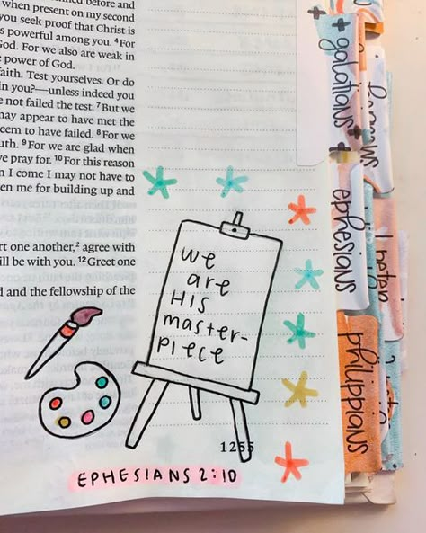 Bible Journaling Ephesians, Bible Verse Drawing, Journal D'inspiration, Bible Drawings, Bible Highlighting, In My Bible, Journal Bible Quotes, Bible Journal Notebooks, Bible Studying