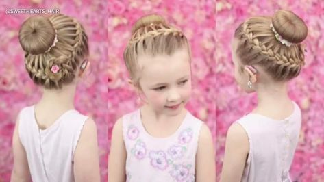 Newborn Baby Hairstyles, Curly Baby Hairstyles, Ice Skating Makeup, Fairy Hairstyle, First Communion Hair, Communion Hair, Ballet Hair, Braids Tutorial, Peinados Hair Styles