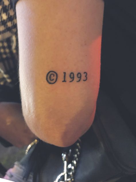 Birth year 1993 Tattoo Fonts, 1993 Tattoo, Birth Year Tattoo Ideas, Year Tattoo Ideas, Birth Year Tattoo, Year Tattoo, Tats Ideas, Tattoos Inspo, Forarm Tattoos