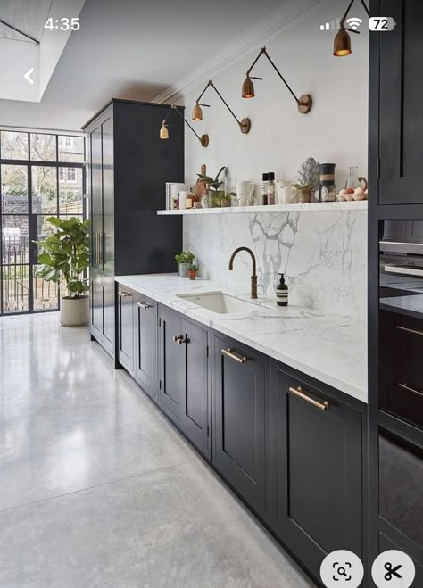 Side Return Kitchen Extensions, Blakes London, Charcoal Kitchen, Kitchen Cabinet Inspiration, Kitchen Extensions, Kitchen Revamp, Open Plan Kitchen Living Room, Transitional Decor Kitchen, New House - Kitchen