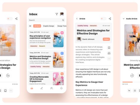 Blog Mobile Design, News App Ui Design, News App Ui, Blog Ui Design, News App Design, Ui Card Design, Blog Design Layout, Blog Article Design, Web Design Inspiration Layout