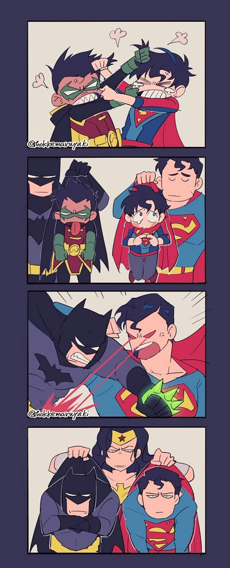 Comic Action Words, Superwonderbat Fanart, Batfamily Comics Funny, Batman X Flash, Bat Family Comics, Dc X Dp, Batman X Superman Fanart, Character Ais, Dc Hero Oc