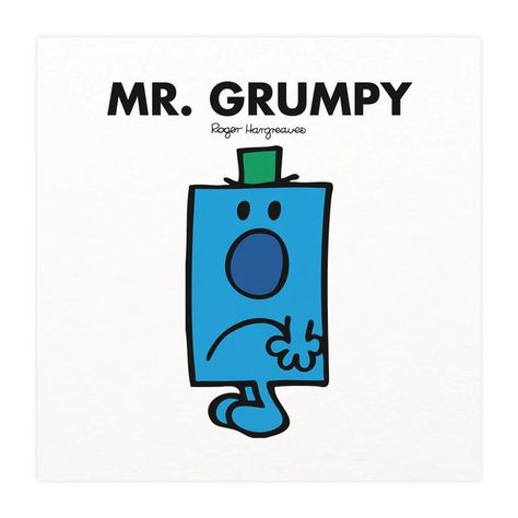 Mr. Grumpy book Mr Grumpy, White Wooden Box, Bad Temper, Personalized Art Print, White Art Print, Metal Lunch Box, Door Plaques, Personalize Art, Book Cover Art