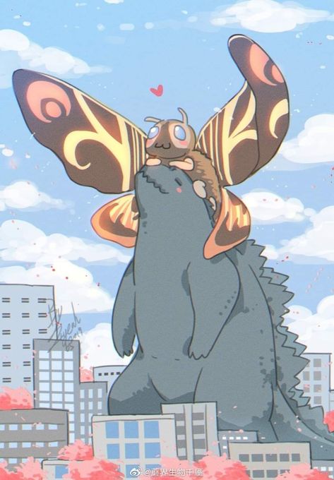 Godzilla And Mothra, Godzilla X Mothra, Godzilla Funny, Godzilla Mothra, Godzilla Comics, Monster Verse, Godzilla Wallpaper, All Godzilla Monsters, Godzilla Kaiju