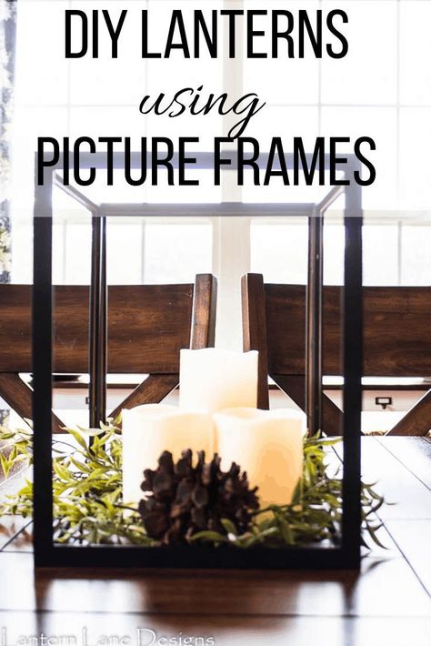 Farmhouse Style Lighting Fixtures, Picture Frames Diy, Cheap Picture Frames, Frames Diy, Diy Porch Decor, Farmhouse Style Lighting, Diy Home Accessories, Farmhouse Light Fixtures, Diy Porch