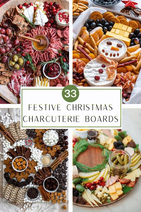 33 Festive & Unique Christmas Charcuterie Board Ideas | Sprig & Spoon Christmas Dessert Charturie Boards, Best Christmas Charcuterie Board, Cheese Charcuterie Board Christmas, Side Dish Charcuterie Board, Cracker And Cheese Board, Charcuterie Board Christmas Party, Norwegian Charcuterie Board, Christmas Movie Night Charcuterie Board, Christmas Board Night Ideas