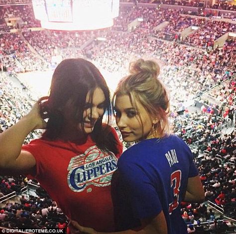 Rumour mill: Both Hailey and Kendall (left) have been linked to the pop star, but sources claim they are all just pals Bruce Jenner, Jenner Sisters, Sporting Event, Jenner Outfits, Bff Goals, Kendall And Kylie Jenner, Bestie Goals, Kris Jenner, Hailey Baldwin