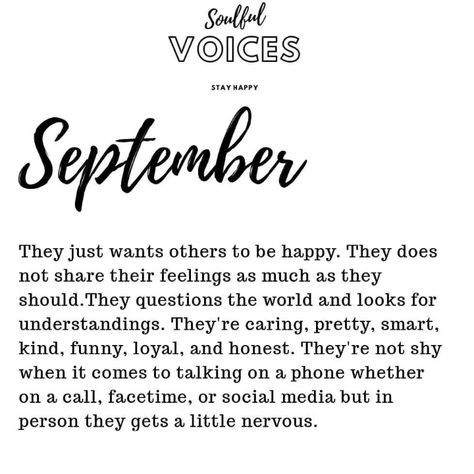 September Born Quotes, September Birthday Month, Month Personality, Birth Month Personality, Born Quotes, Month Symbols, Birth Month Symbols, Birth Month Quotes, September Born