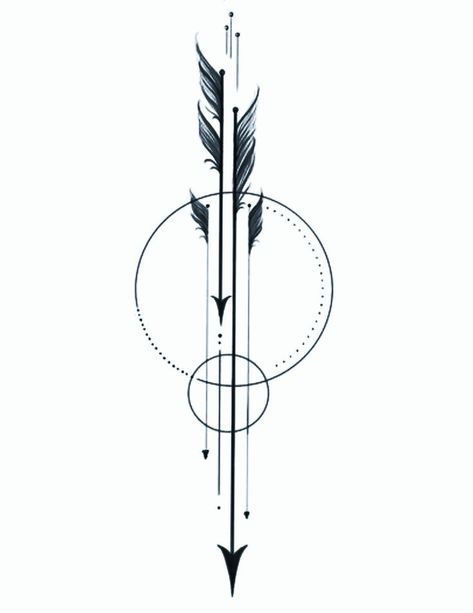 Taurus Arm Tattoo Men, Delicate Lord Of The Rings Tattoo, Small Detailed Tattoos For Men, Geometric Arrow Tattoo Design, Arrow Tattoo Design For Men, Simple Arm Tattoos For Guys, 3 Arrow Tattoo, Archery Tattoo, Back Tattoos For Guys Upper