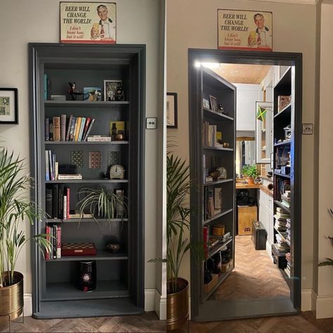 Dold Dörr, Door Alternatives, Hidden Door Bookcase, Space Saving Doors, Hidden Closet, Bookshelf Door, Hidden Room, Secret Doors, Hidden Doors