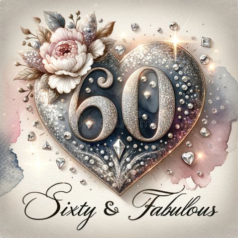 Radiant 60th Birthday Celebration Heart stock photo 60 Birthday Wishes, 60 Th Birthday, 60 And Fabulous, Birthday Wishes Songs, 60 Birthday, Letters Fonts, Heart Ideas, Happy Birthday Wishes Quotes, Big O