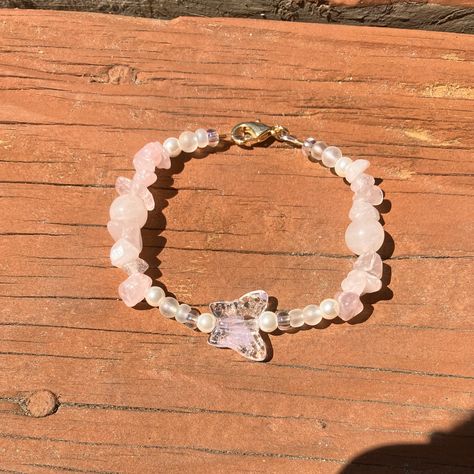 Rose Quartz Bracelet Aesthetic, Rose Quartz Aesthetic Jewelry, Spiritual Rose Quartz Beaded Crystal Bracelet, Hypoallergenic Spiritual Rose Quartz Bracelet, Spiritual Pink Rose Quartz Bracelet, Rose Quartz Bracelet, Fairy Core, Live Lokai Bracelet, Crystal Jewelry