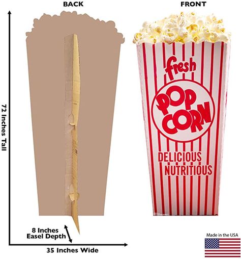 Amazon.com: Cardboard People Popcorn Box Life Size Cardboard Cutout Standup : Home & Kitchen Popcorn Box Diy, Cardboard Carnival, Monopoly Themed Parties, Reverse Raffle, Homecoming Float Ideas, Monopoly Game Pieces, Cardboard People, Monopoly Theme, Life Size Cardboard Cutout