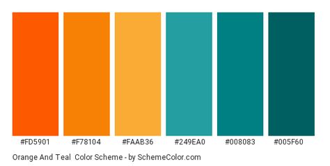 Color scheme palette image Turquoise Pallete Color, Orange Palette Colour Schemes, Sunrise Color Scheme, Teal Swatch, Orange Colour Scheme, Teal Color Scheme, Mexican Cantina, Teal Palette, Teal Color Palette