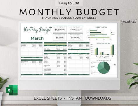 Monthly Budget Spreadsheet for Excel, Paycheck Budget, Excel Template, Savings Tracker, Budget Tracker, Expense Tracker, Financial Planner - Etsy 2024freedigitalplanner #plannertoorganize #digitalplanners #yearlyplanner🌻. Monthly Budget Excel, Financial Budget Planner, Excel Budget Spreadsheet, Excel Spreadsheets Templates, Budget Spreadsheet Template, Budget Template Free, Monthly Budget Spreadsheet, Excel Budget Template, Excel Budget