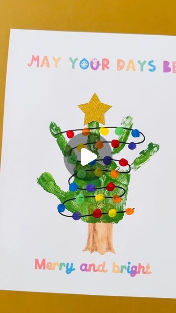 Handprint Christmas Tree Card, Handprint Trees Preschool, Christmas Tree With Handprints, Christmas Tree Handprint Craft, Christmas Tree Handprint Art, Handprint Tree Craft, Hand Print Christmas Tree, Christmas Handprints, Christmas Tree Handprint