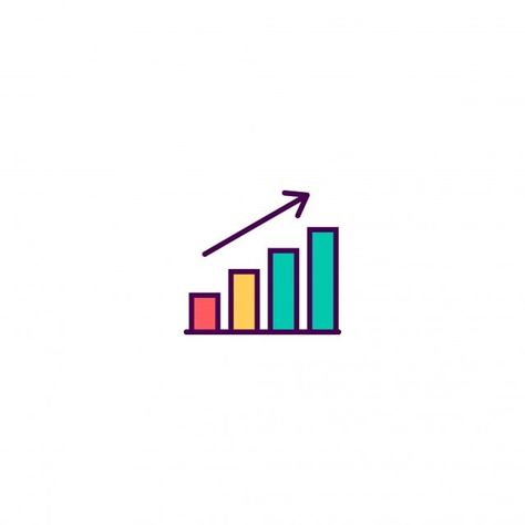 Graph Design Chart, Diagram Design Graphics, Progress Symbol, Line Chart Design, Line Graph Design, Growth Graphic Design, Bar Chart Design, Statistics Design, Graph Logo