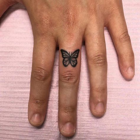 Cover Up Finger Tattoos, Butterfly Cover Up Tattoo, Tattoo Future, Daisy Tattoos, Coffee Orders, Wrist Tattoo Cover Up, Tiny Finger Tattoos, Butterfly Hand Tattoo, Cute Finger Tattoos