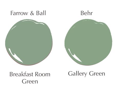 Popular Farrow & Ball paint color dupes with Behr paint | Breakfast Room Green Breakfast Room Green, Joyful Design, Blue Wall Colors, Blue Green Paints, Behr Paint Colors, Gallon Of Paint, Room Green, House Color Palettes, Light Colored Wood