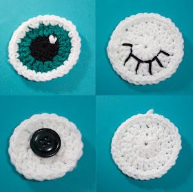 Crochet Eyes, Pola Amigurumi, Crochet Applique, Crochet Beanie, Crochet Hat, Crochet For Kids, Crochet Dolls, Crochet Animals, Crochet Doll