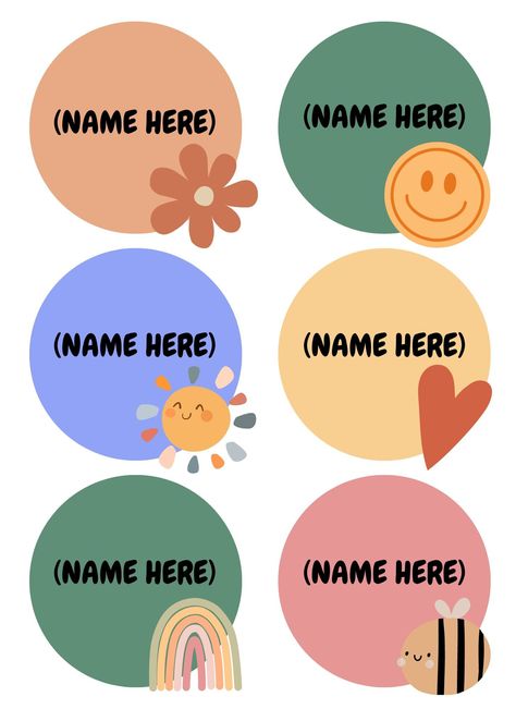 Digital Download. This is a set of 6 editable name tags, perfect for the labeling cubbies or items in your classroom! When downloaded, you will get a link to the canva.com page where you can edit and download your name tags. I hope you find these as cute and useful as I do! Fall Cubby Tags Preschool, Cubby Labels For Classroom, Name Tags Preschool, Name Tags For Cubbies, Cubby Tags Preschool, Boho Name Tags, Name Tags For Classroom, Cute Name Tags, Preschool Name Tags