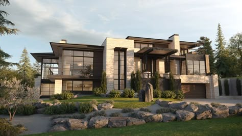 Dark Luxury Mansion Exterior, Modern Houses Layout, Royal House Design Exterior, Elegant House Exterior Luxury, Ultra Modern Homes Exterior, Big Modern Mansion, Huge Modern House, Huge Modern Mansions, Uphill House Design