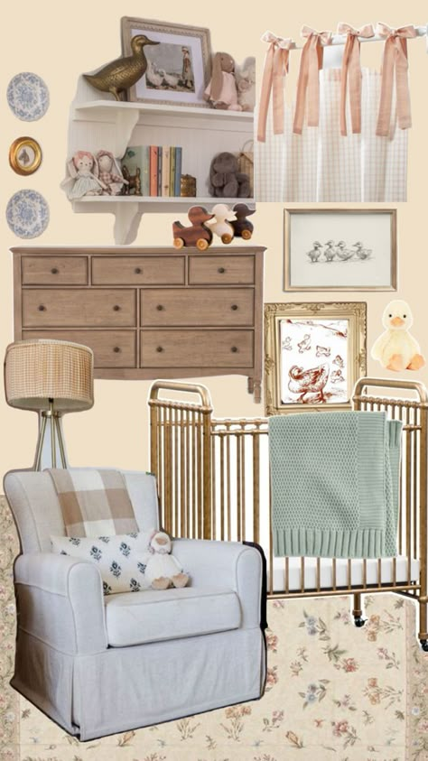 Little Duckling Nursery, Ralph Lauren Themed Nursery, Ralph Lauren Nursery Girl, Duckling Nursery Theme, Duck Themed Nursery, Duckling Nursery, Bunny Nursery Theme, Duck Nursery, Puddle Duck