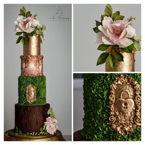 Secret Garden Cake, Enchanted Forest Cake, Garden Theme Cake, Forest Quinceanera Theme, Enchanted Forest Quinceanera Theme, Enchanted Forest Quinceanera, Fairy Garden Cake, Nature Cake, Secret Garden Theme