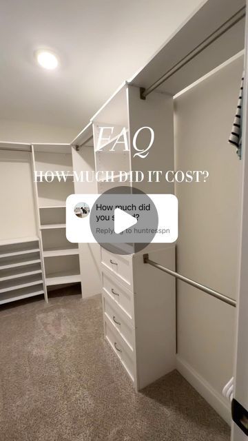 10K likes, 1,932 comments - creatively.crisp on July 9, 2024: "Here is a detailed cost breakdown and every item in total I used to transform our master closet with the @closetmaid system! CLOSET DIMENSIONS: 9ft x 4ft7in and 8ft ceilings Everything was incredibly easy to build- this took me 2 days to complete working on it on and off and that includes removing and patching up the old closet. Comment “Lowe’s closet makeover” for 🔗 to everything sent to your inbox! Make sure you’re following White Walk In Closet Ideas, Small Walk In Closet Ideas With Dresser, Room To Closet Conversion, Closet Renovation Ideas Small Walk In, Walk In Closet Basement, Closet Organization System Walk In, 10 X 7 Walk In Closet, Master Closet Must Haves Walk In, Walk In Closet One Side