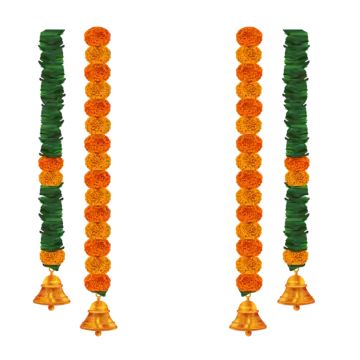 Indian Hanging Decor, Bhagwa Dhwaj, Marigold Garland Decoration, Toran Png, Marigold Decoration, Pongal Decoration, Flower Garland Hanging, Flower Mala, Flower Toran