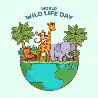 Free Vector | Save the planet concept Save Wildlife Poster Painting, Animal Protection Poster, Save Animals Poster, Happy Environment Day, World Wildlife Day, Planet Drawing, Wildlife Protection, Wildlife Day, Save Wildlife