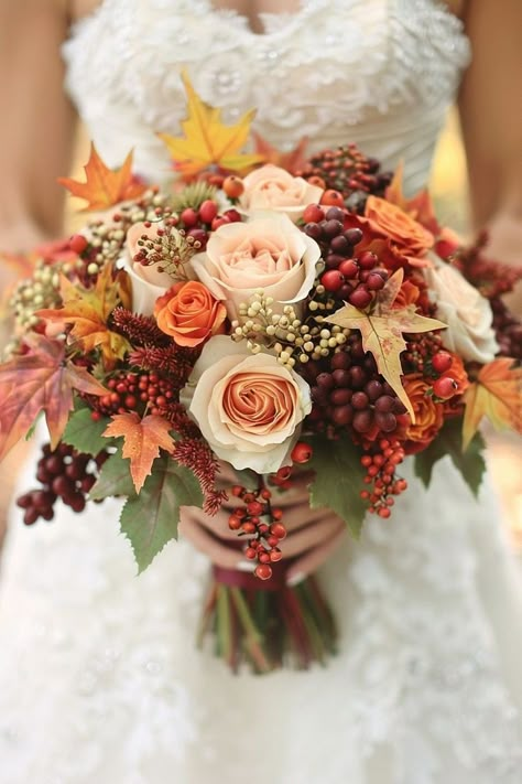 Looking for the perfect fall wedding bouquet? Discover simple and elegant boho ideas in colorful and white hues, ideal for weddings in September, October, and November.Clear chat Wedding Decorations Autumn October, Bride Flower Bouquet Autumn, Autumn Wedding Bouquet October, Fall Wedding Centrepiece, Autumn Bride Bouquet, Fall Wedding Bouquets September, Fall Wedding Bouquets October, Fall Wedding Colors October, Autumn Wedding Bouquet