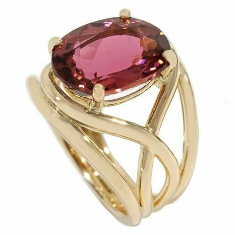 Diamond Band Rings, Sapphire And Diamond Band, Colored Stone Rings, Pink Tourmaline Ring, Mexican Jewelry, Gold Rings Fashion, Gold Ring Designs, Colour Changing, Rings Fashion