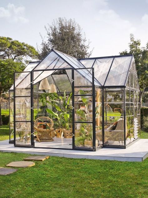 Canopia by Palram Victory Orangery Garden Chalet/Greenhouse and Conservatory, 10' x 12' Outdoor Sunroom, Polycarbonate Greenhouse, Home Greenhouse, Greenhouse Garden, Greenhouse Growing, Small Greenhouse, Greenhouse Kit, Backyard Greenhouse, Greenhouse Ideas