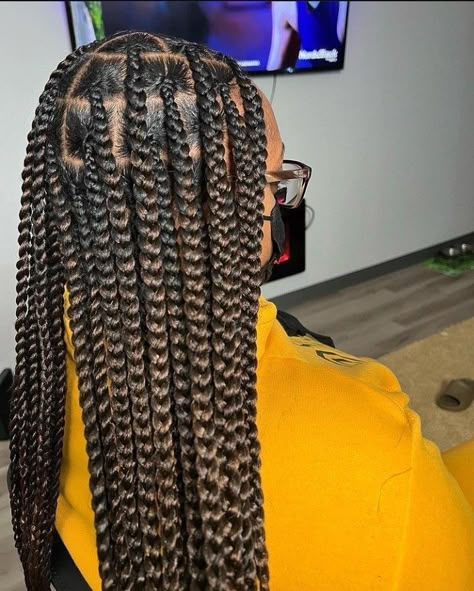 Medium Knotless, Hairstyles For All Hair Types, Knotless Box Braids, Braided Hairstyles For Black Women Cornrows, Braids Hairstyles For Black Women, Big Box Braids Hairstyles, Beautiful Black Hair, Long Box Braids, Box Braids Hairstyles For Black Women