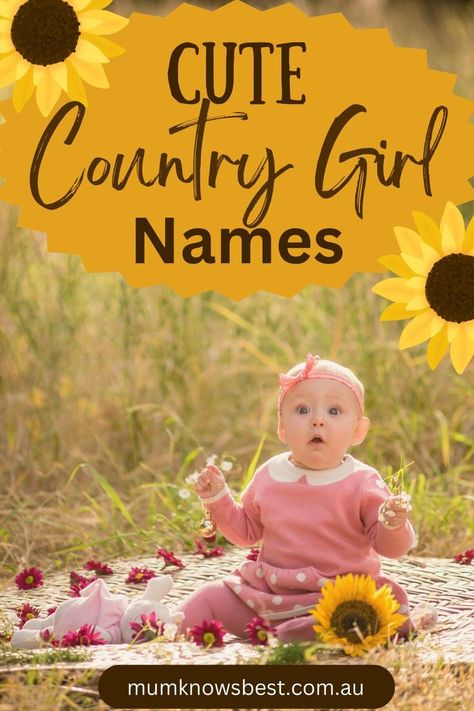 Still looking for the perfect name for your new baby girl? If you're searching for a "country sounding" name, check out this list of cute country girl names - you might just find the perfect name for your new baby daughter! Cute Country Names, Country Baby Girl Names, Country Girl Names, Country Girl Tattoos, Country Boy Names, Old Fashioned Boy Names, Country Baby Girl, List Of Girls Names