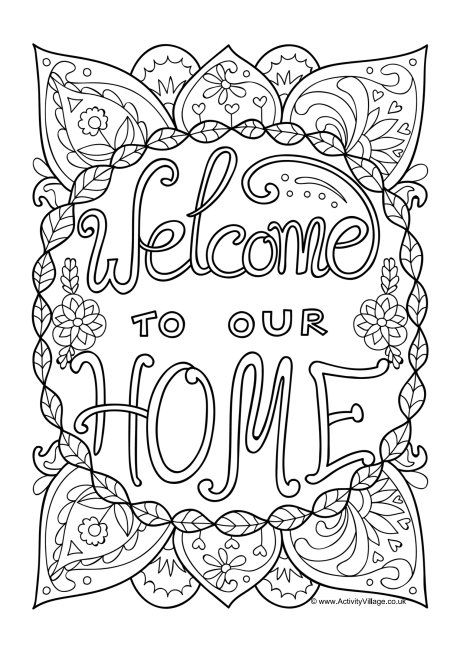 Welcome To Our Home Colouring Page Colouring Pages Coloring Pages Crayola Coloring Pages