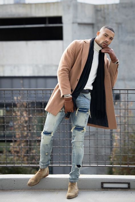 Men's Winter Fashion: 18 Stylish Outfit Ideas for 2023 - 2024 - mens-club.online Grown Man Style Casual, Black Mens Winter Fashion, Men’s Thanksgiving Outfits, Grown Men Outfits, Black Men Casual Outfit, Black Men Business Casual Outfits, Black Men Fall Outfits, Mens Outfits Green, Black Men Style Classy