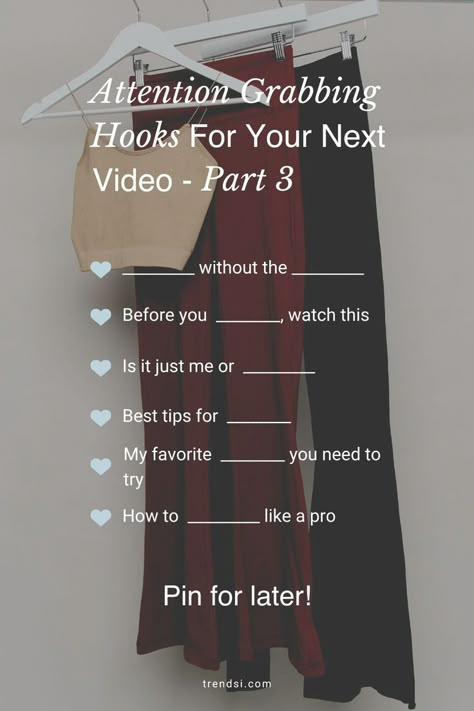 Instagram Hooks, Tiktok Content Ideas, Hook Ideas, Social Media Content Strategy, Start Youtube Channel, Social Media Content Planner, Tiktok Content, Social Media Marketing Instagram, Youtube Success