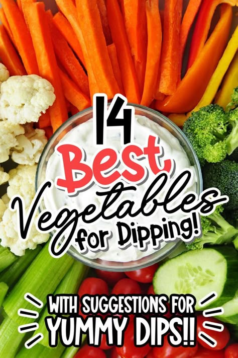 closeup view of vegetable tray with bowl of dip and text overlay. Vegetable Tray Dip, Party Trays Ideas Food Platters, Thanksgiving Veggie Tray, Vegetable Dip Recipe, Veggie Dip Recipe, Thanksgiving Veggies, Christmas Veggie Tray, Veggie Appetizers, Veggie Plate