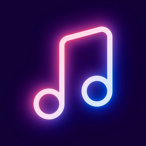 Neon App Icons Music, Neon App Icons, Music Note Logo, Note Icon, Neon Music, Neon Icons, Iphone Music, Dance Workouts, Neon Style