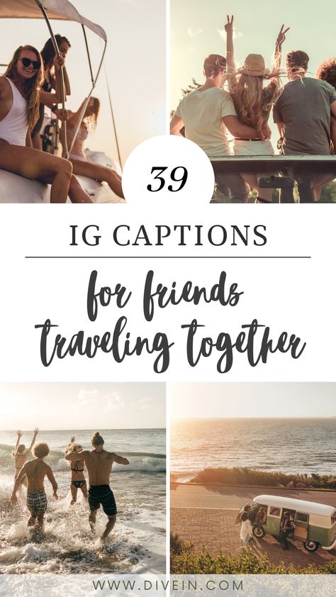 Captions for Traveling With Friends Vacation Recap Captions, Vacation With Friends Captions, Travel Captions With Friends, Vacation With Friends Quotes, Quotes For Vacation, Trip Quotes Travel Friends, Trip With Friends Captions For Instagram, Travel With Friends Captions Instagram, Caption For Trip With Friends